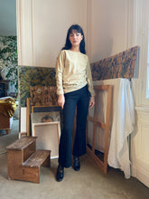 Load image into Gallery viewer, 1970s Yves Saint Laurent beige suede blouse