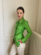 Load image into Gallery viewer, 1960s deadstock bright green safari jacket