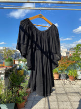 Load image into Gallery viewer, 1970s black gauze tunic