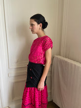 Load image into Gallery viewer, 1980s hot pink & black set