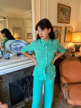 Load image into Gallery viewer, 1970s green safari suit