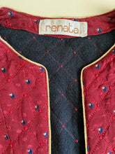 Load image into Gallery viewer, 1970s Renata dark red silk set