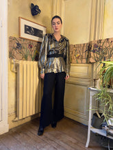 Load image into Gallery viewer, 1970s Renata lamé open blouse