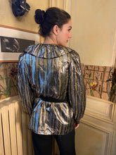 Load image into Gallery viewer, 1970s Renata lamé open blouse