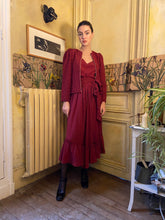 Load image into Gallery viewer, 1970s Renata dark red silk set