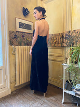 Load image into Gallery viewer, 1960s Ted Lapidus black velvet gown