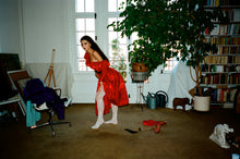 Load image into Gallery viewer, 1970s Georges Rech red taffeta dress