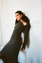 Load image into Gallery viewer, 1990s Romeo Gigli olive knit dress