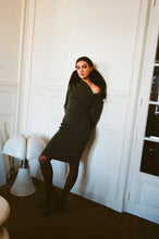 Load image into Gallery viewer, 1990s Romeo Gigli olive knit dress