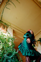 Load image into Gallery viewer, FW 1981-82 Yves Saint Laurent silk taffeta ruffled dress