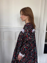 Load image into Gallery viewer, 1980s handmade floral &amp; eyelet dress
