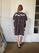 Load image into Gallery viewer, 1980s handmade floral &amp; eyelet dress
