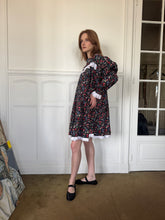 Load image into Gallery viewer, 1980s handmade floral &amp; eyelet dress
