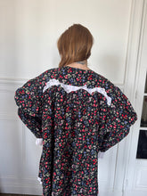 Load image into Gallery viewer, 1980s handmade floral &amp; eyelet dress
