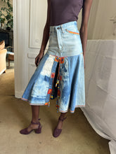 Load image into Gallery viewer, 1970s handmade denim skirt
