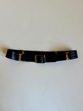 Load image into Gallery viewer, 1980s dark brown crocodile belt
