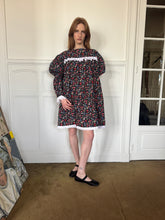 Load image into Gallery viewer, 1980s handmade floral &amp; eyelet dress
