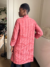 Load image into Gallery viewer, 1960s quilted silk brocade coat
