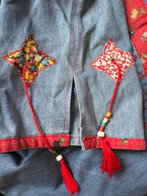 Load image into Gallery viewer, 1970s denim patchwork tunic
