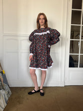 Load image into Gallery viewer, 1980s handmade floral &amp; eyelet dress
