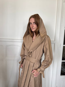 1970s Yves Saint Laurent hooded trench coat