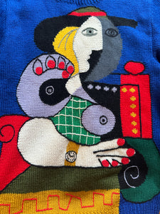 1990s handmade Picasso sweater