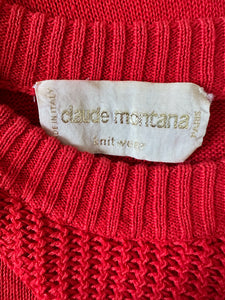 1980s Claude Montana knit top