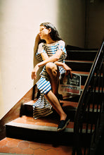 Load image into Gallery viewer, 1970s Ted Lapidus sailor striped dress
