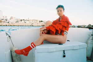 1990s Jean Paul Gaultier Junior red blouse