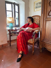 Load image into Gallery viewer, Handmade red crochet dress &amp; shawl
