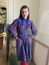 Load image into Gallery viewer, 1970s indian cotton striped dress

