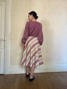 1970s french boutique skirt set