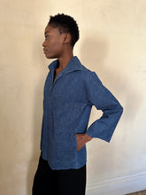 Load image into Gallery viewer, 1970s sailor denim blouse

