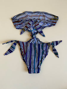 1980s Ungaro striped swimsuit