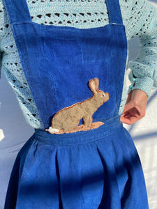 1940s 1950s corduroy pinafore dress