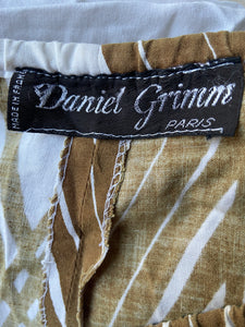 1980s french boutique jumpsuit palm print