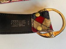 Load image into Gallery viewer, 1970s snakeskin and leather patchwork belt
