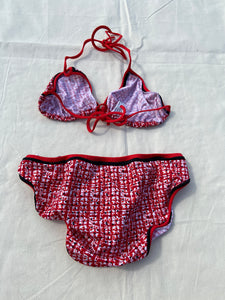 1970s Ungaro red checkered swimsuit