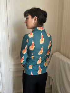 1970s novelty print shirt