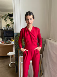 1980s red jumpsuit
