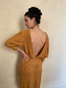 1980s open back knit dress