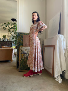 1970s British boutique prairie dress
