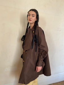 1980s Lanvin brown coat