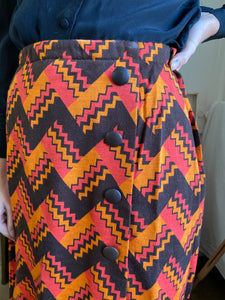 1970s deadstock striped long skirt