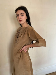 1970s Ted Lapidus lace up dress