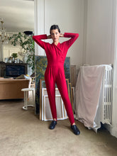 Load image into Gallery viewer, 1980s red jumpsuit
