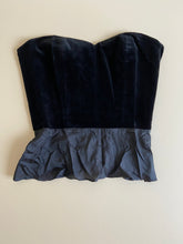 Load image into Gallery viewer, 1980s Guy Laroche black velvet bustier
