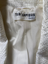 Load image into Gallery viewer, 1970s Ted Lapidus creamy white satin snake trench coat
