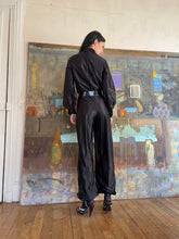 Load image into Gallery viewer, 1970s black jumpsuit
