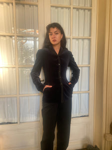 documented AW 1989 Alaïa velvet blazer